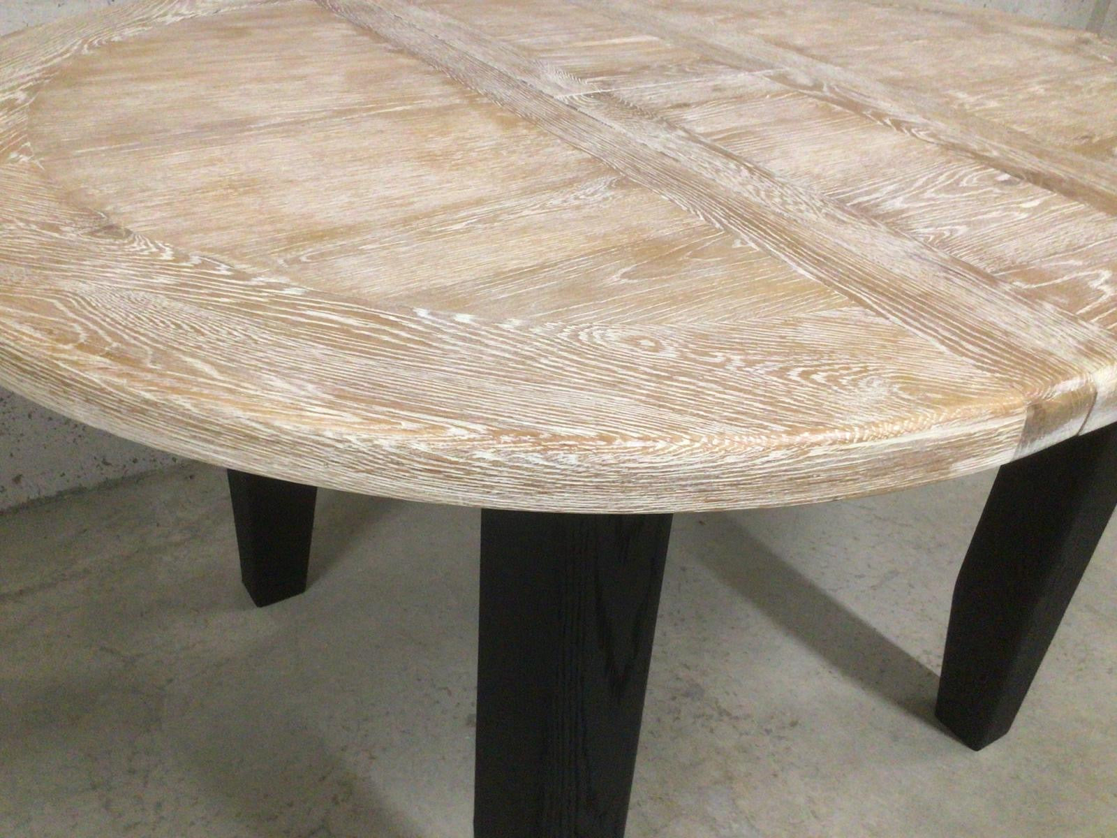 Yes Oak Round Ext Dining Table - Painted Black