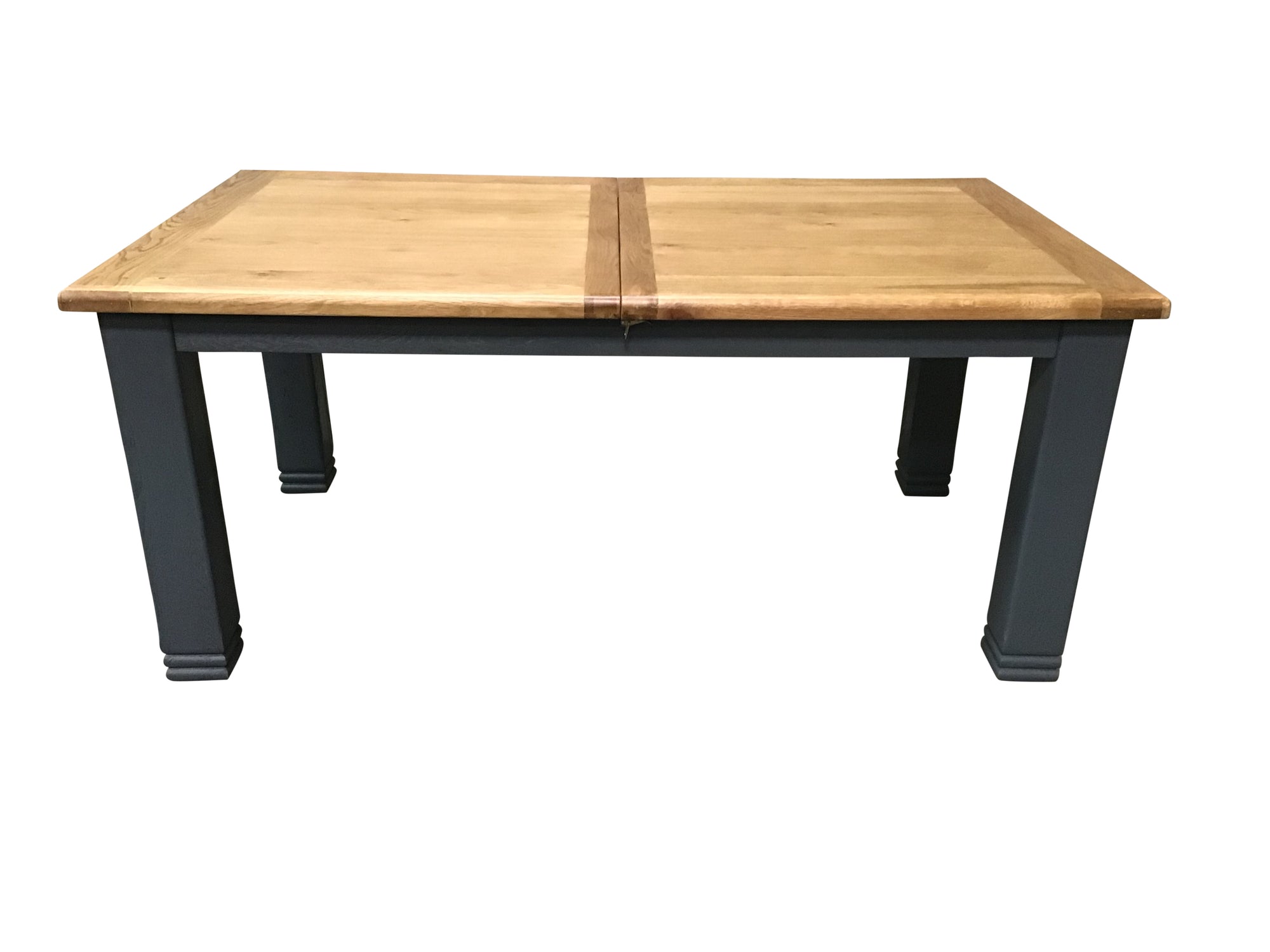 Danube Oak 1.8m Extension dining table painted Night Blue