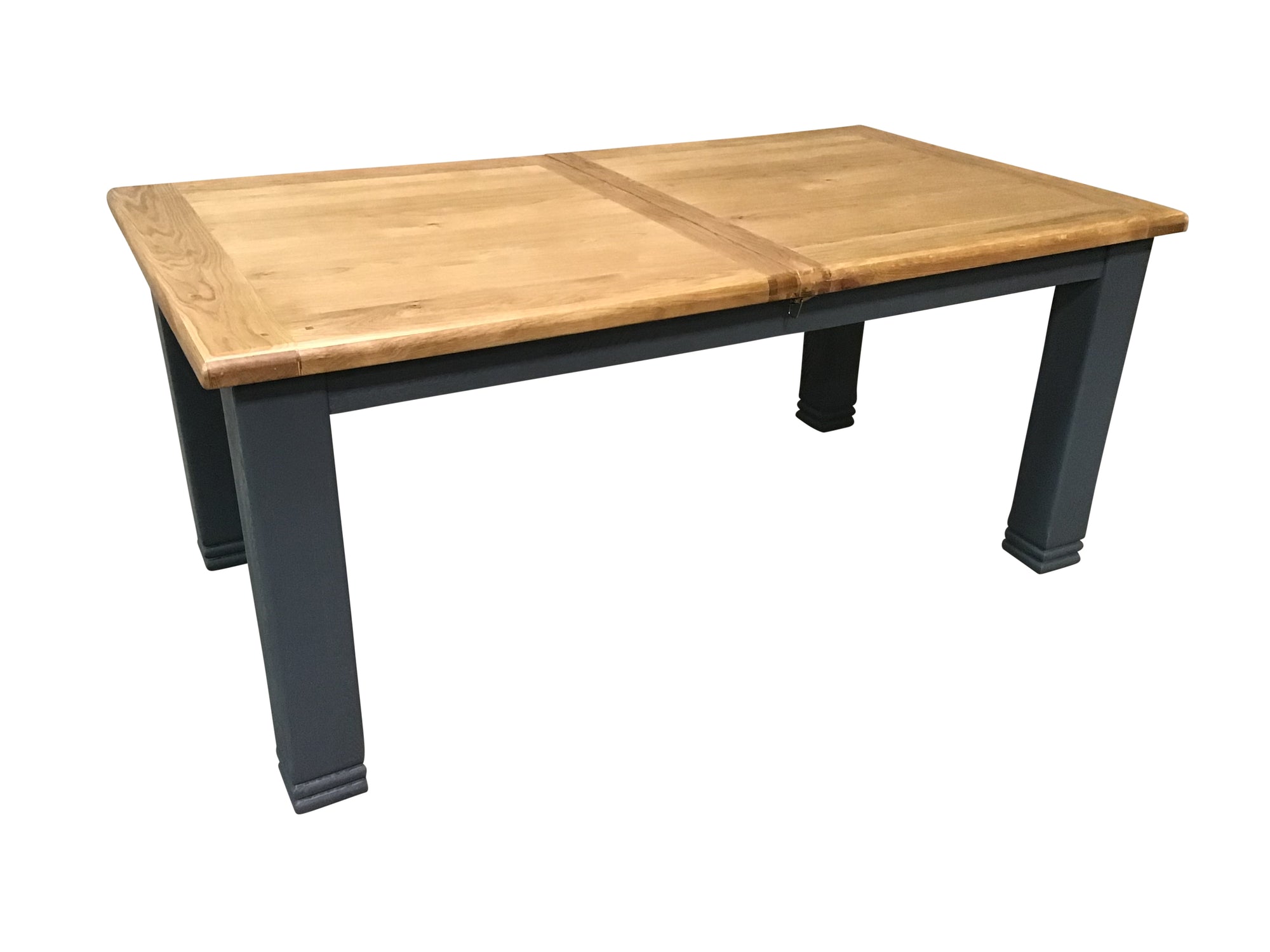Danube Oak 1.8m Extension dining table painted Night Blue