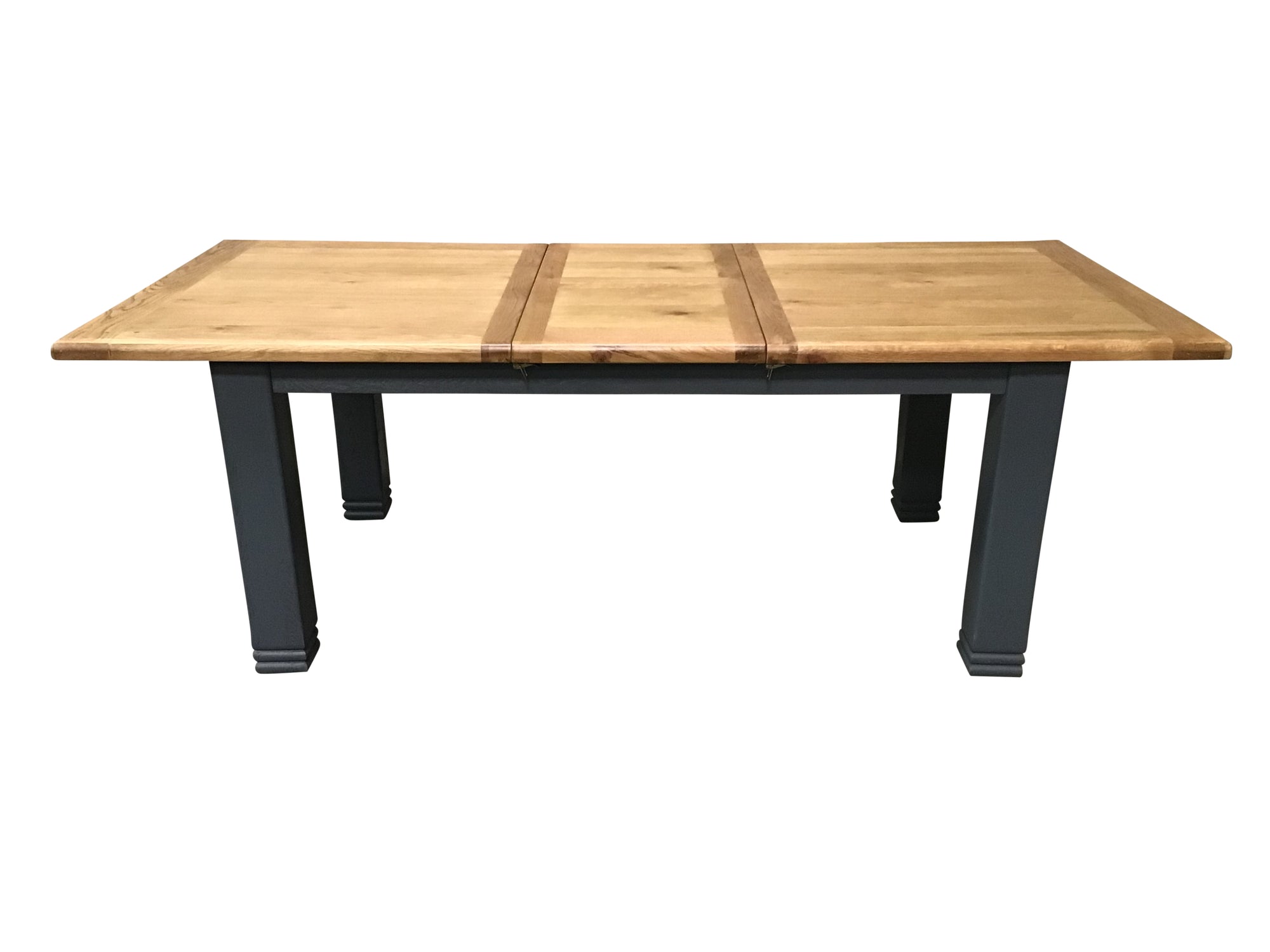 Danube Oak 1.8m Extension dining table painted Night Blue