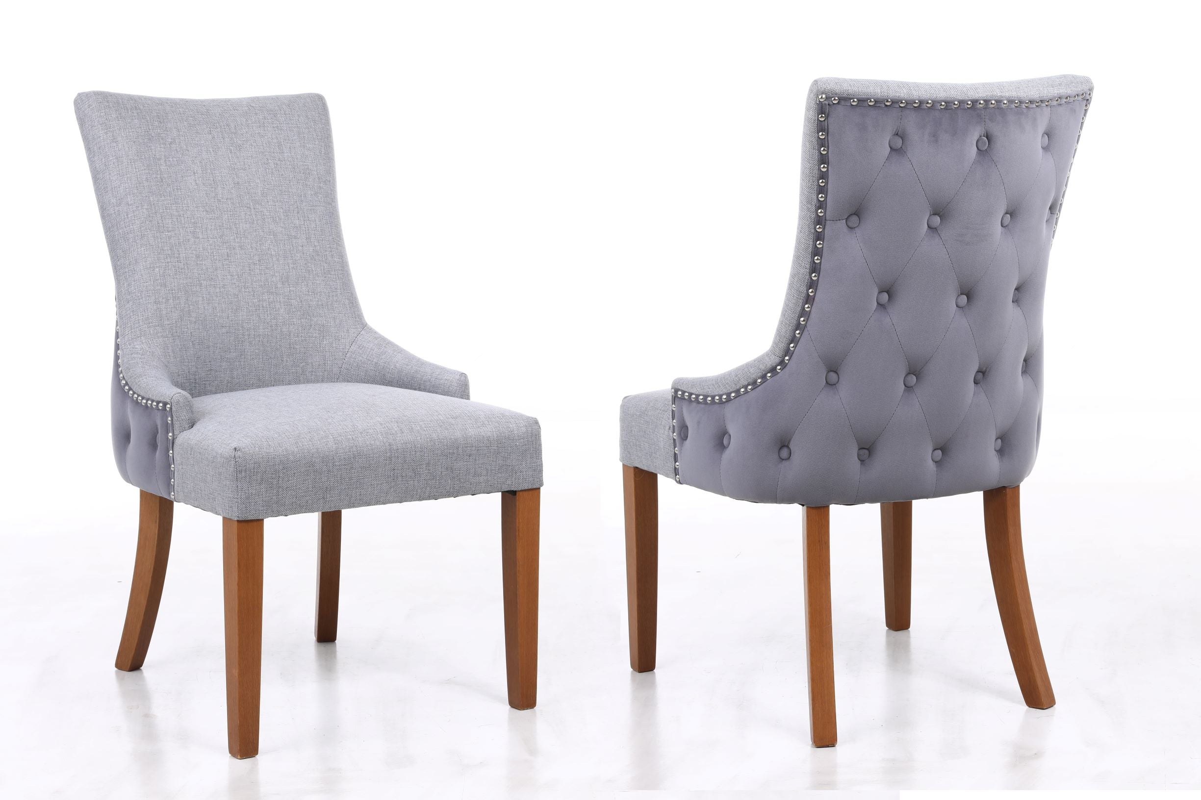 Grey leg deals dining chairs