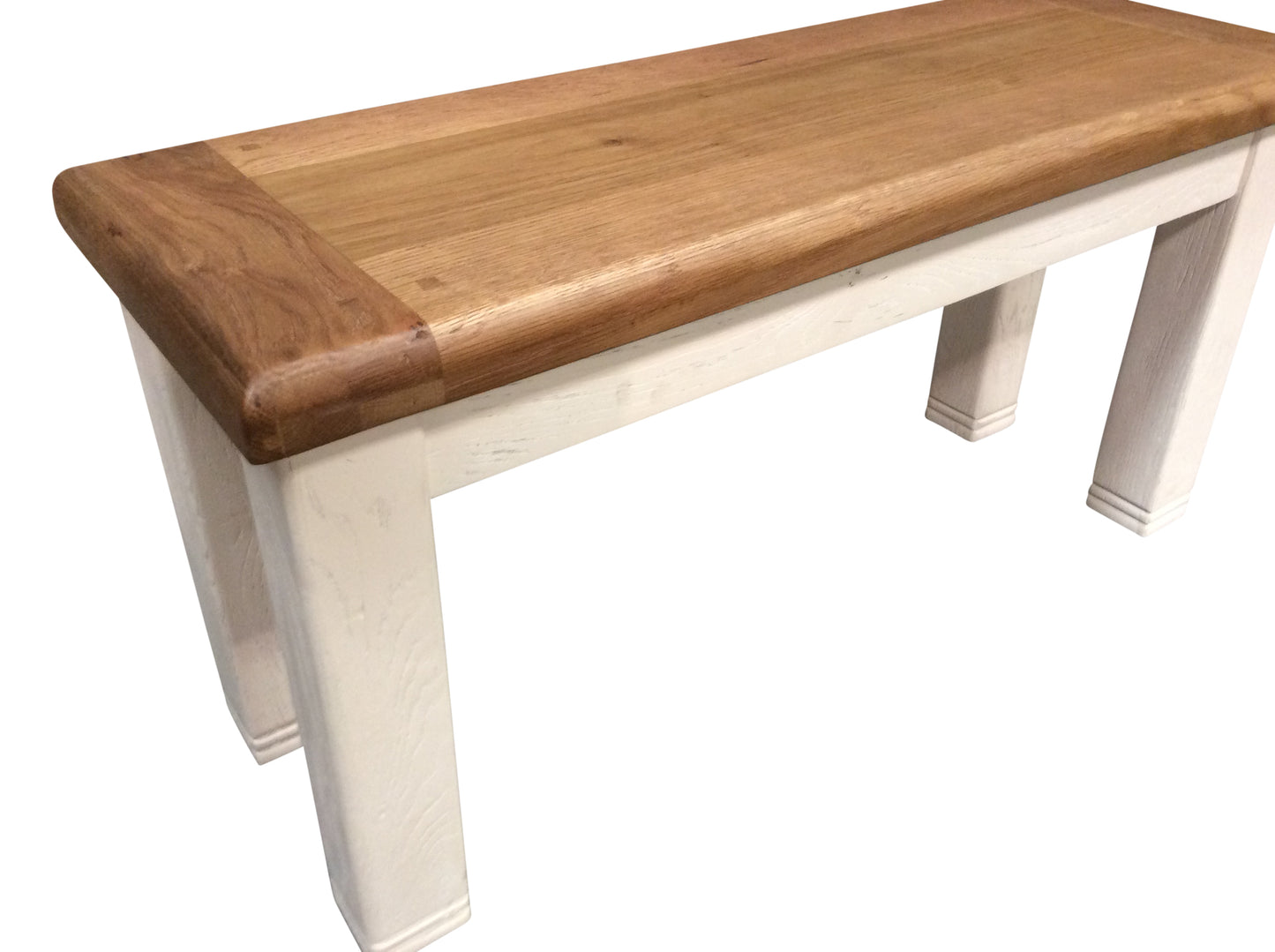 Danube 1m Oak Bench Painted Off-White