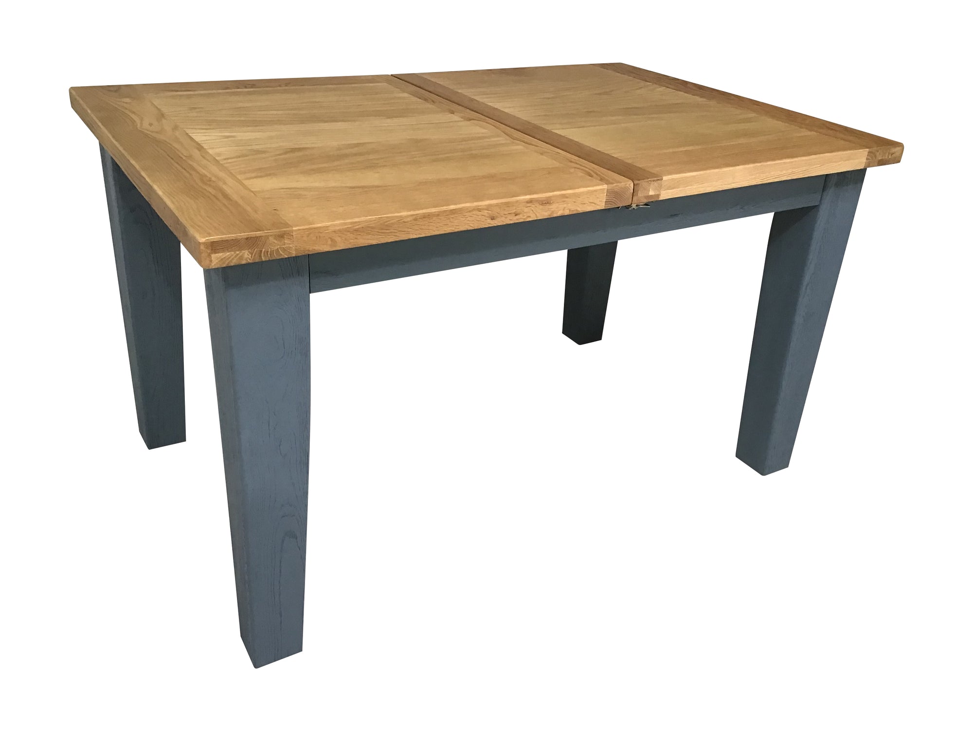 Calgary Oak 1.4m Ext Dining Table painted Night Blue