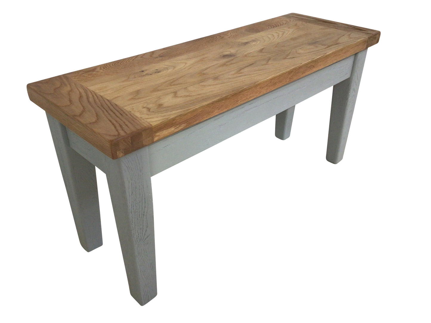 Calgary Oak 1m Bench painted French Grey