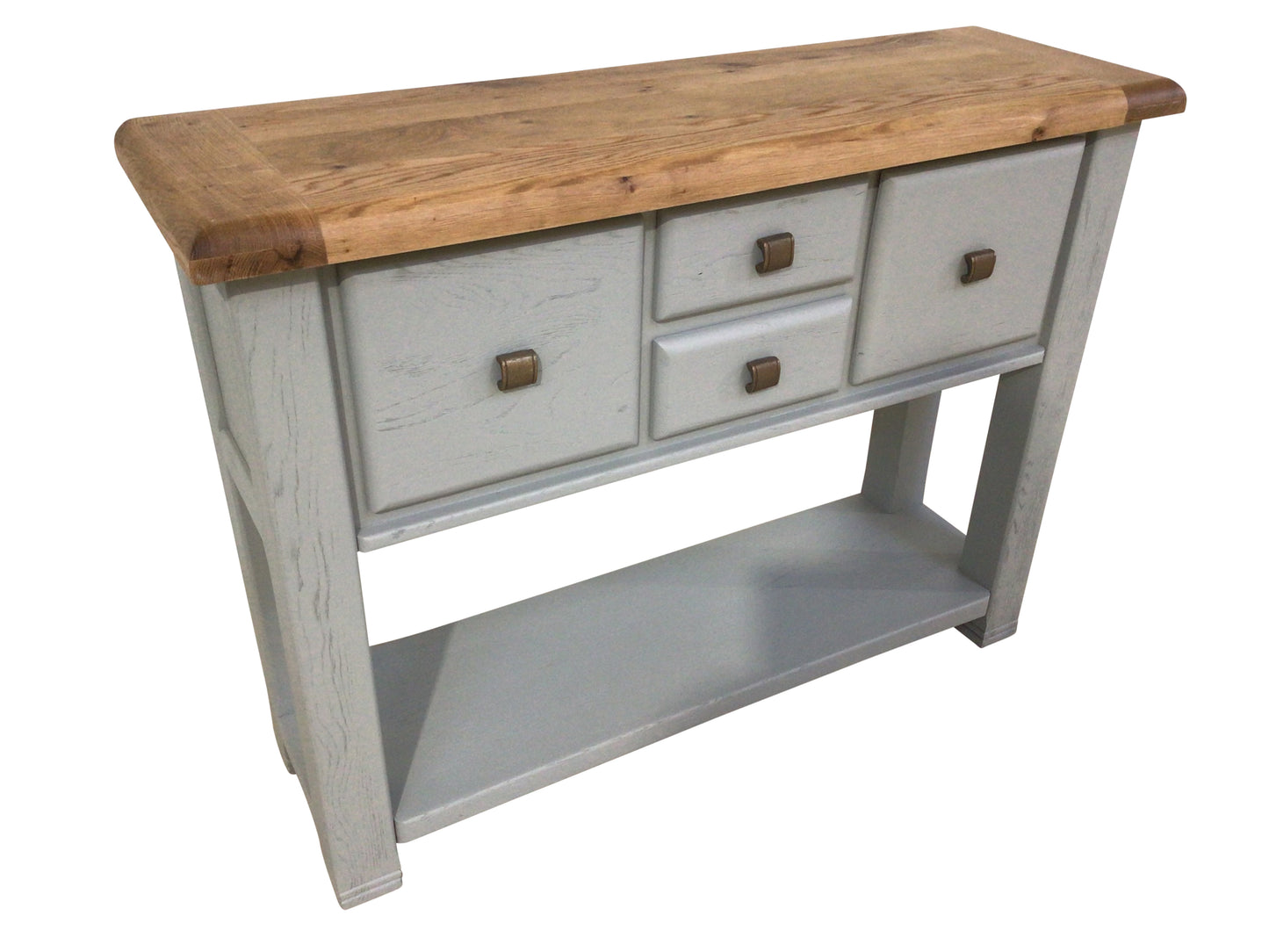 Danube Weathered Oak Hall Table painted French Grey