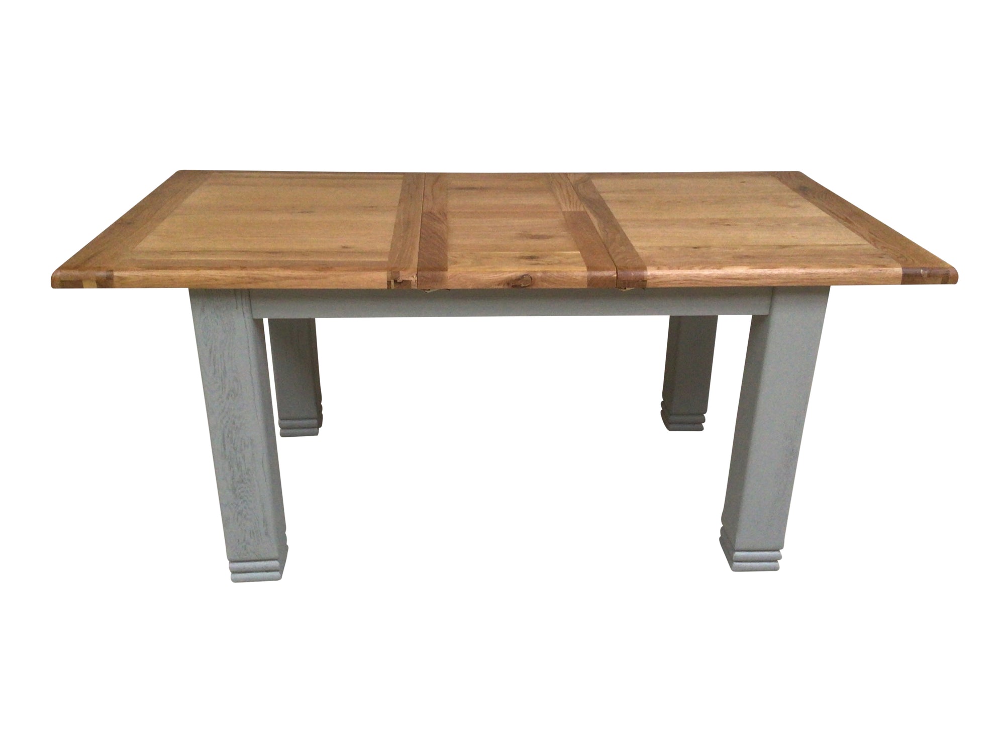 Danube 1.4m Oak extension table painted French Grey