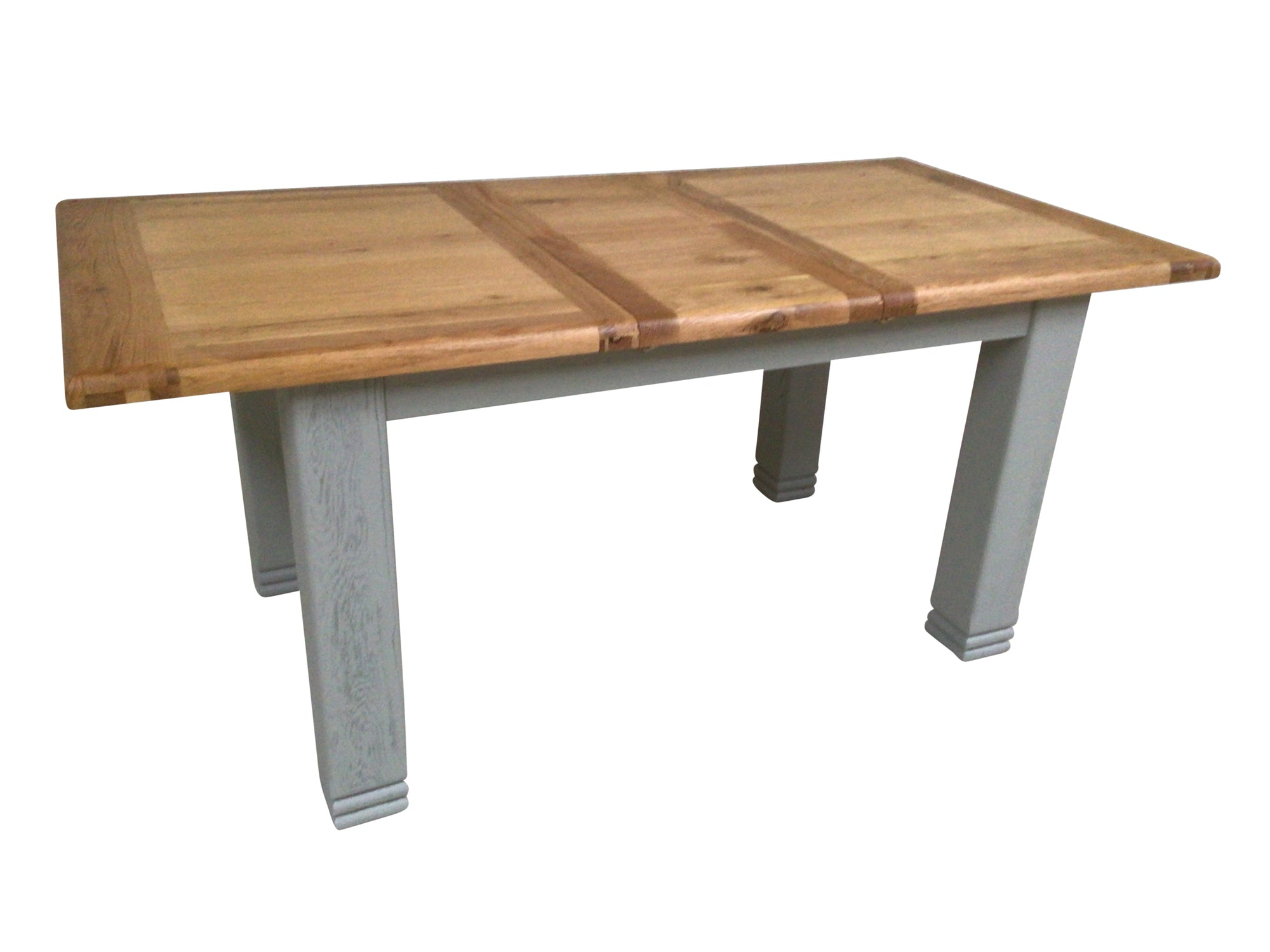 Danube 1.4m Oak extension table painted French Grey