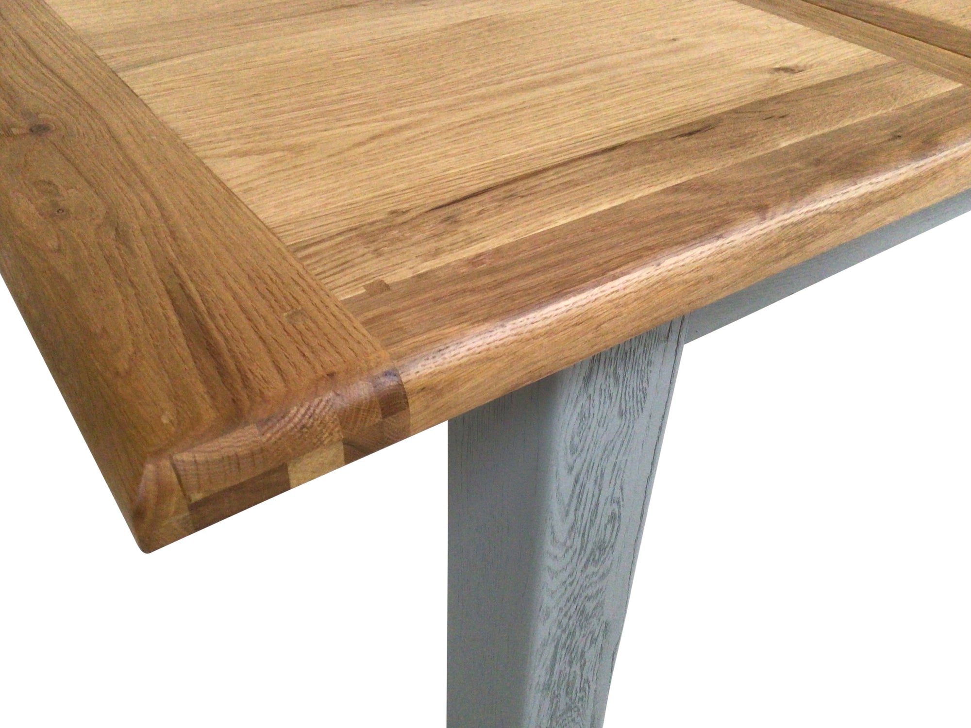 Danube 1.4m Oak extension table painted French Grey