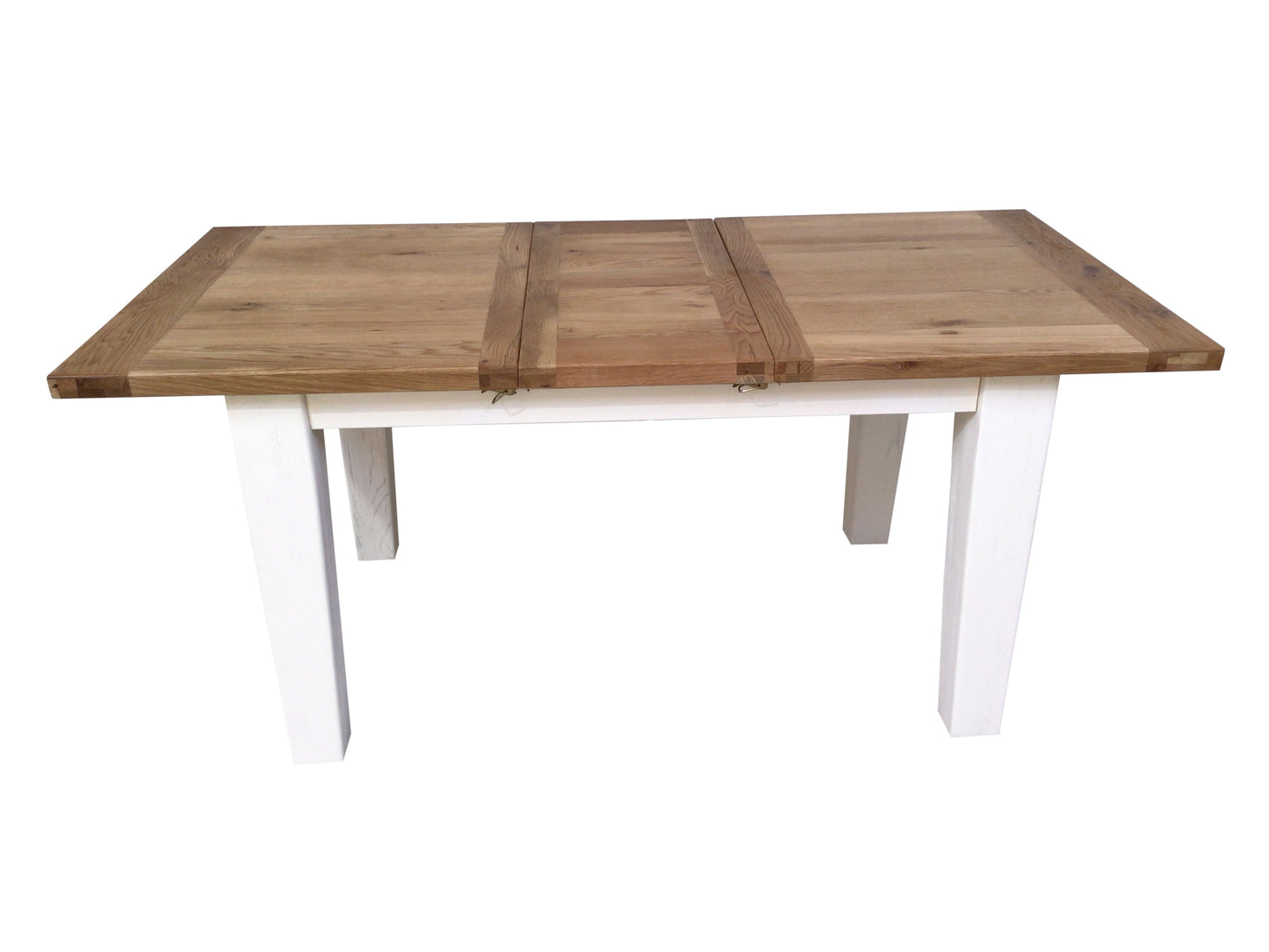 Calgary Oak 1.4m Ext Dining Table painted off-white
