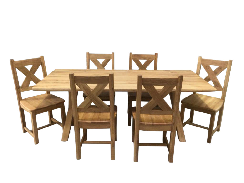 Moonwalk 2m Solid Oak Dining Set