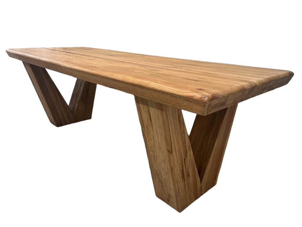 Tana 2.4m Solid Oak Dining Table - Sample Model