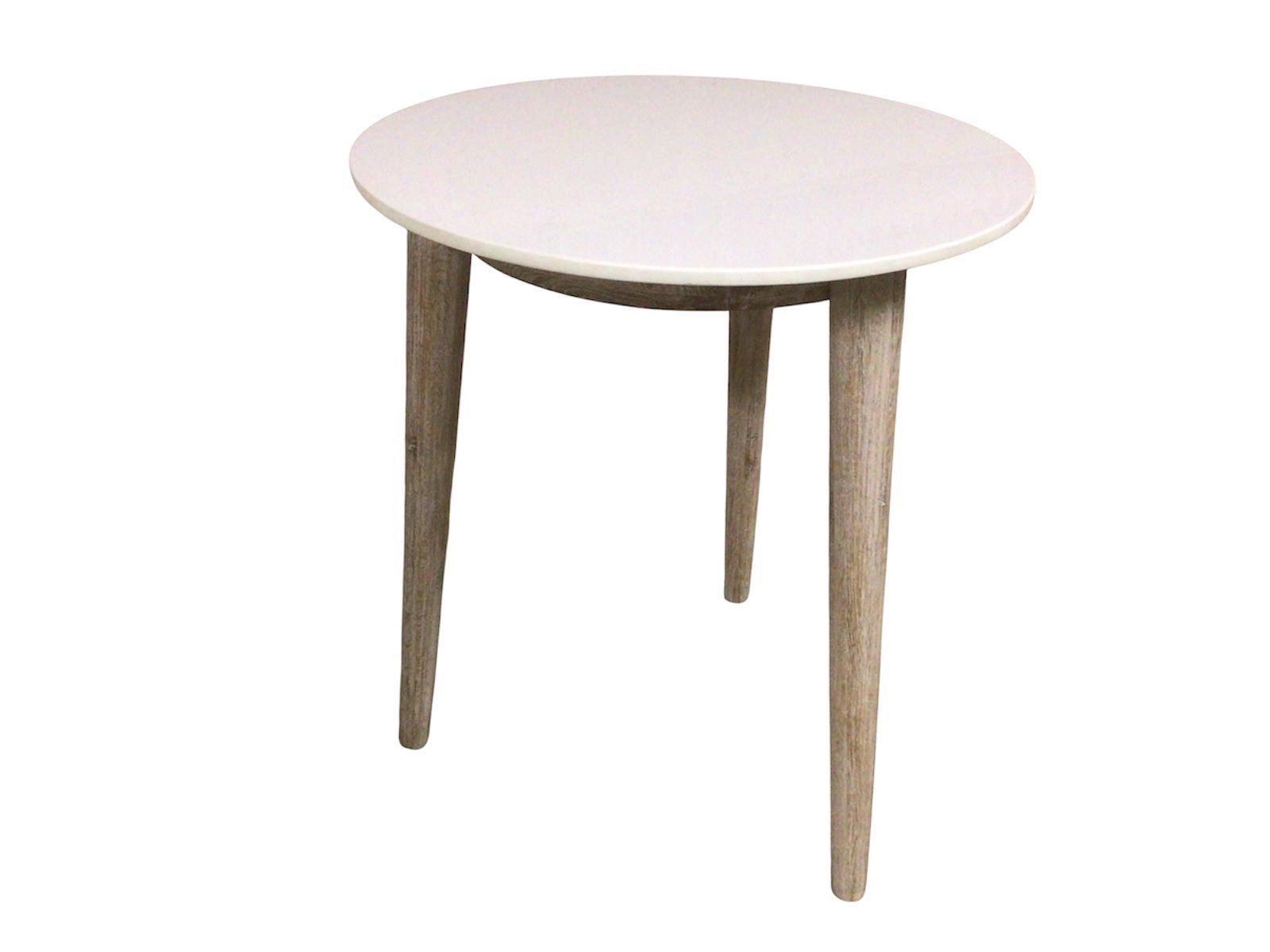 Kako Oak Round Bar Table - Oxford White