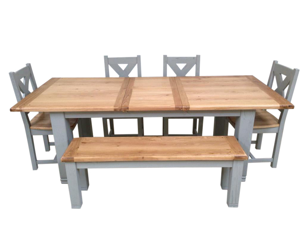 Danube French Grey 1.8m Ext Dining Set