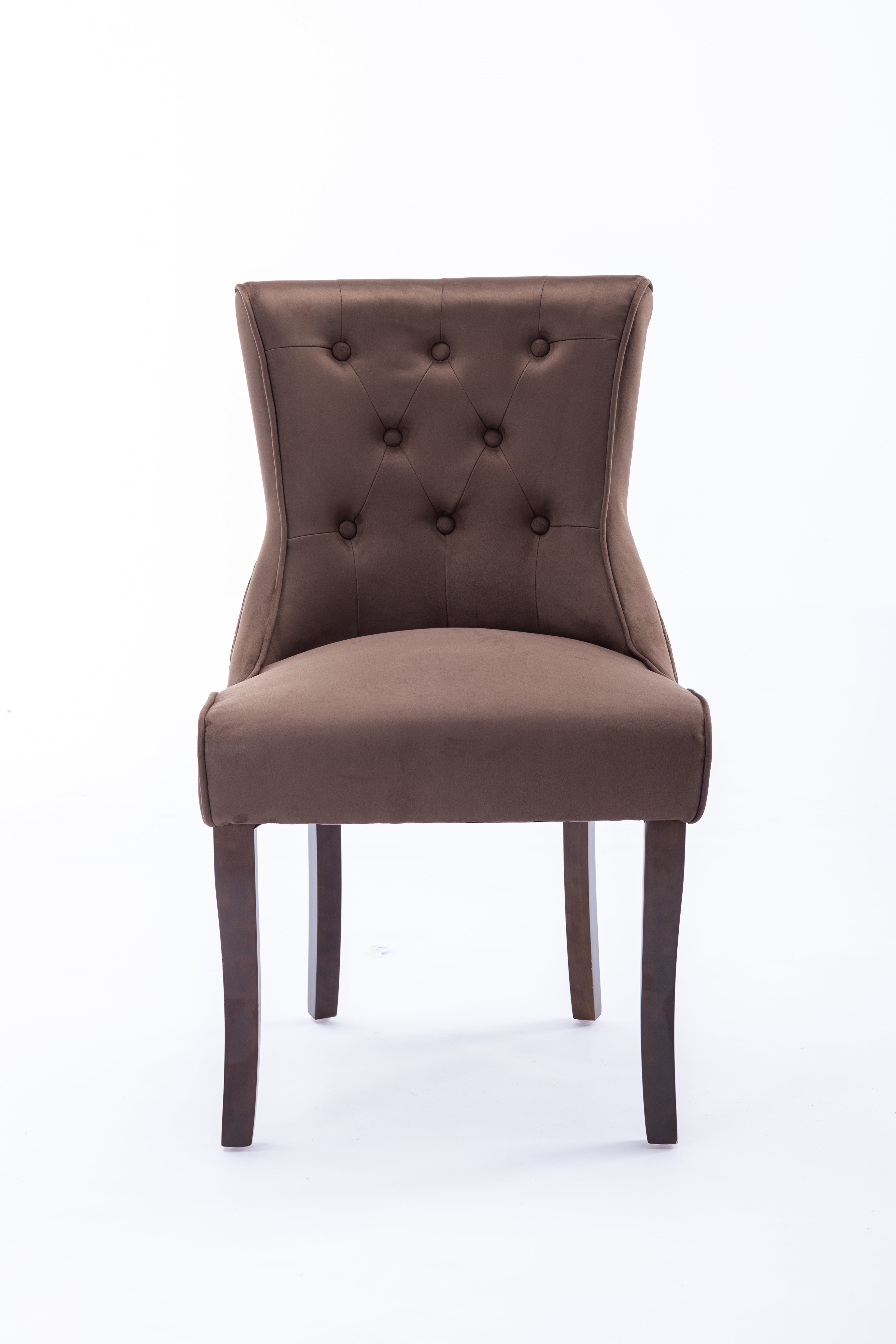 Chocolate brown leather on sale dining chairs