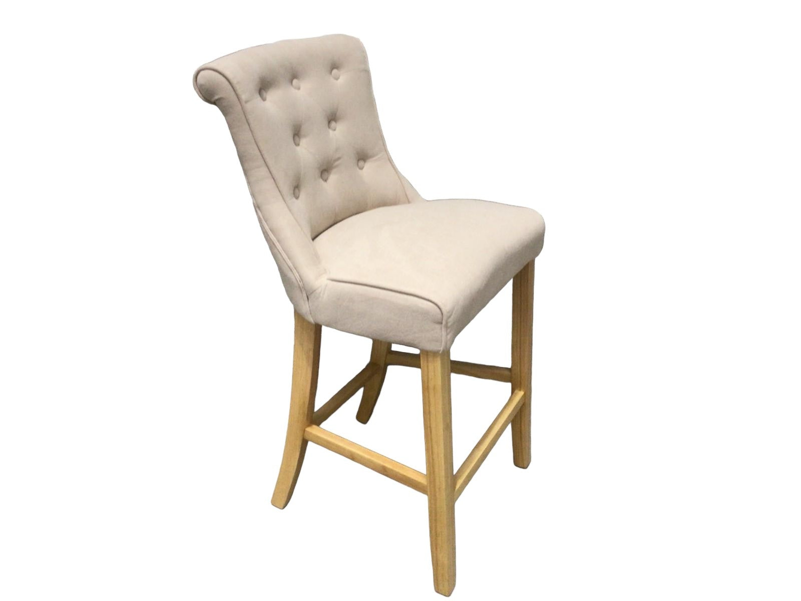 Kingston Chenille Beige Bar Stool