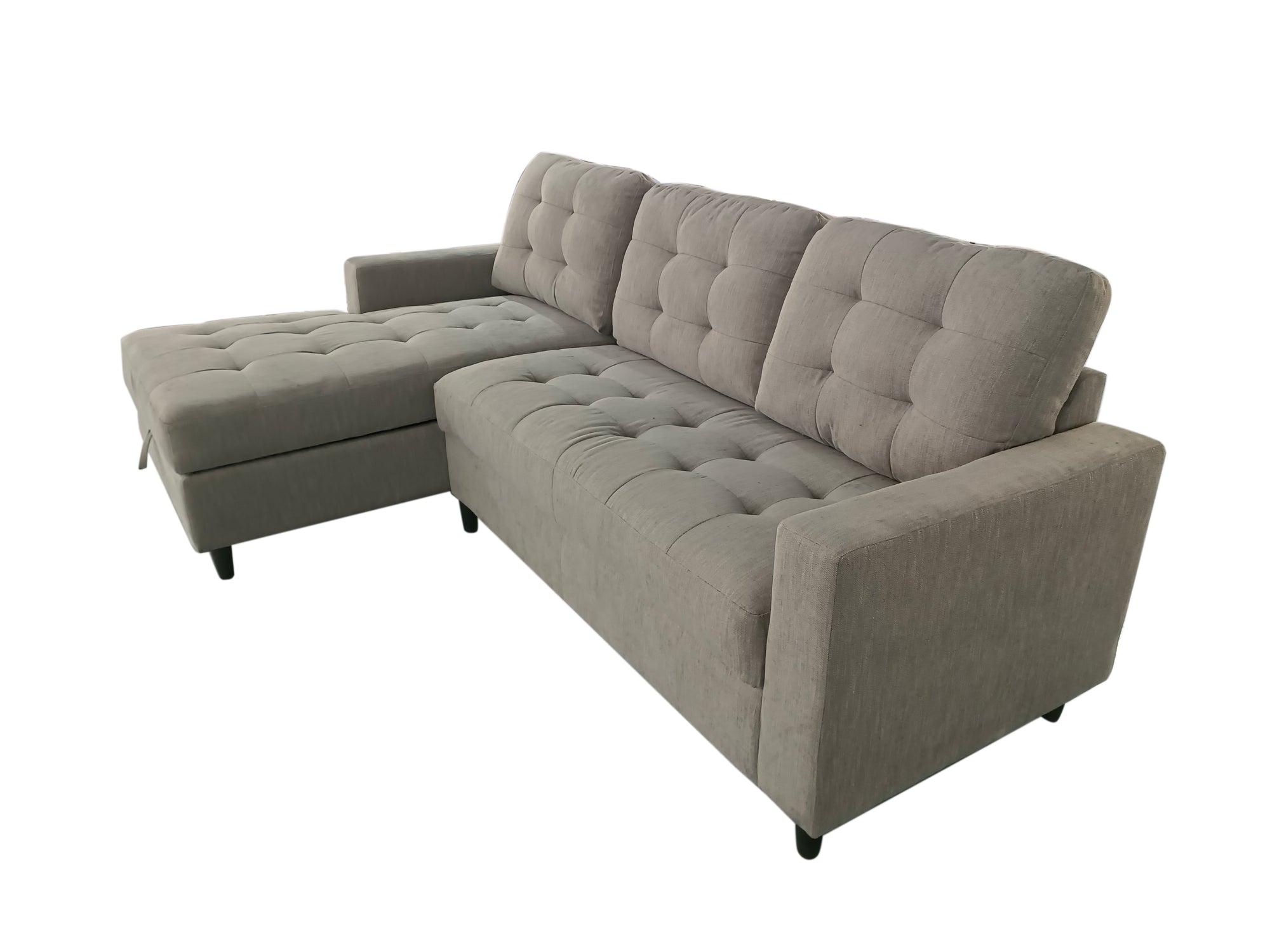 Springfield Grey Linen Corner Sofa - Left Chaise