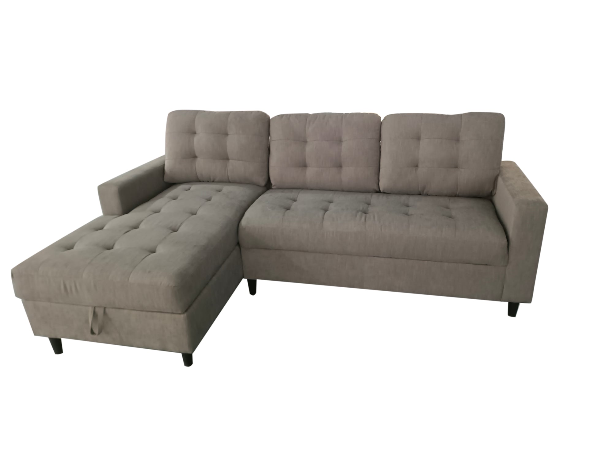 Springfield Grey Linen Corner Sofa - Left Chaise