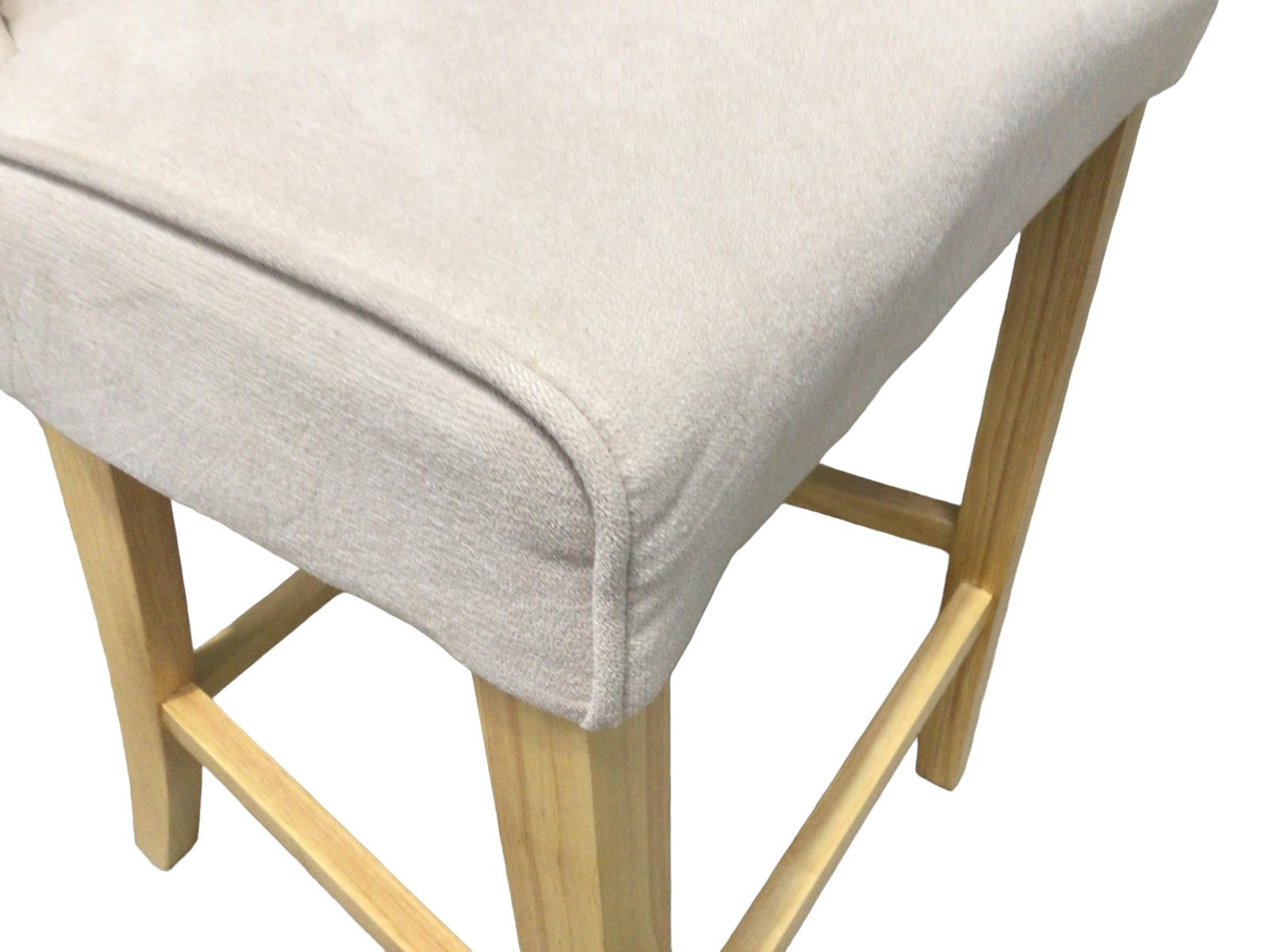 Kingston Chenille Beige Bar Stool