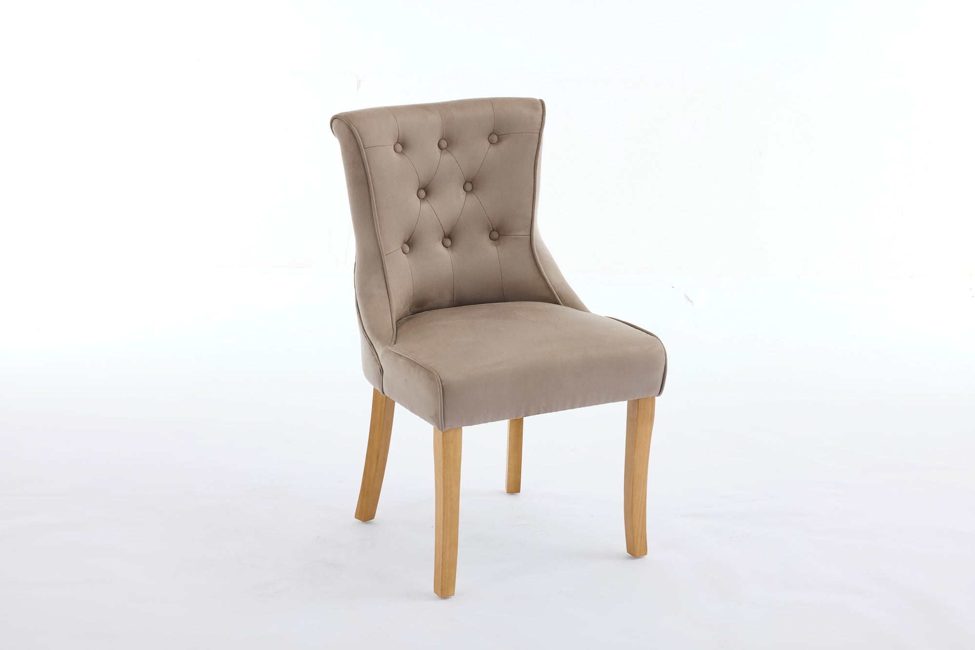 Kingston Taupe Faux Suede Dining Chair