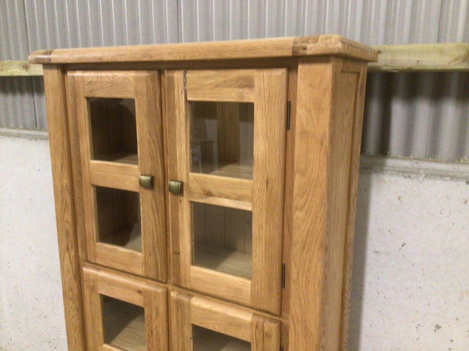 Danube Oak Display Cabinet