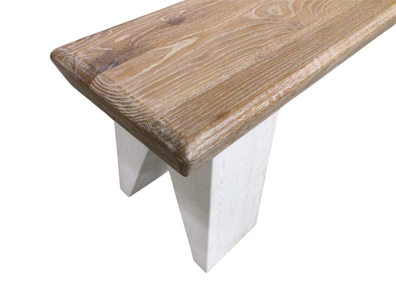 Tanna Solid Oak 2m Bench painted Oxford White