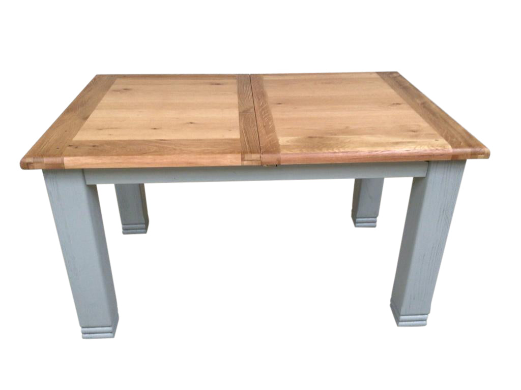 Danube Oak 1.4m Extension Dining Set painted French Grey