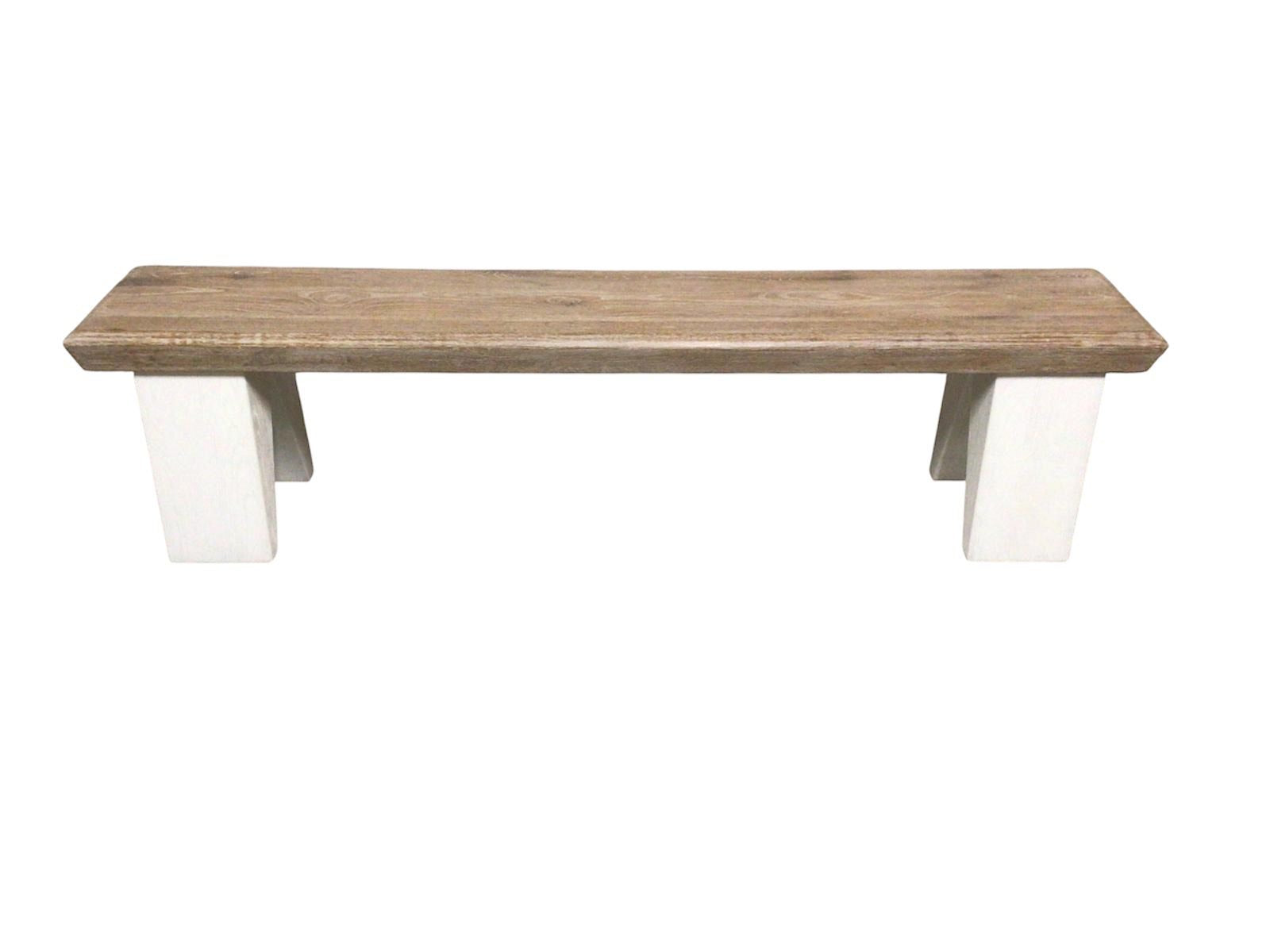 Tanna Solid Oak 2m Bench painted Oxford White