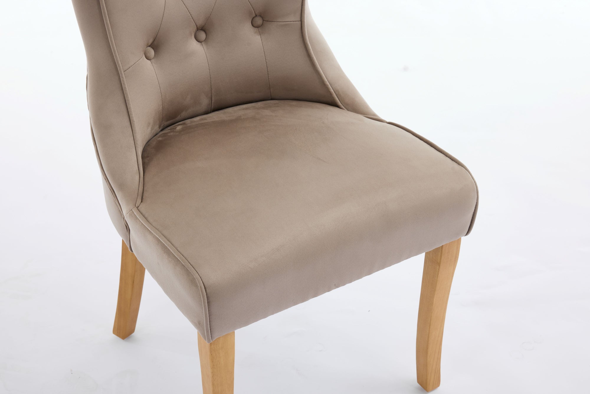 Kingston Taupe Faux Suede Dining Chair