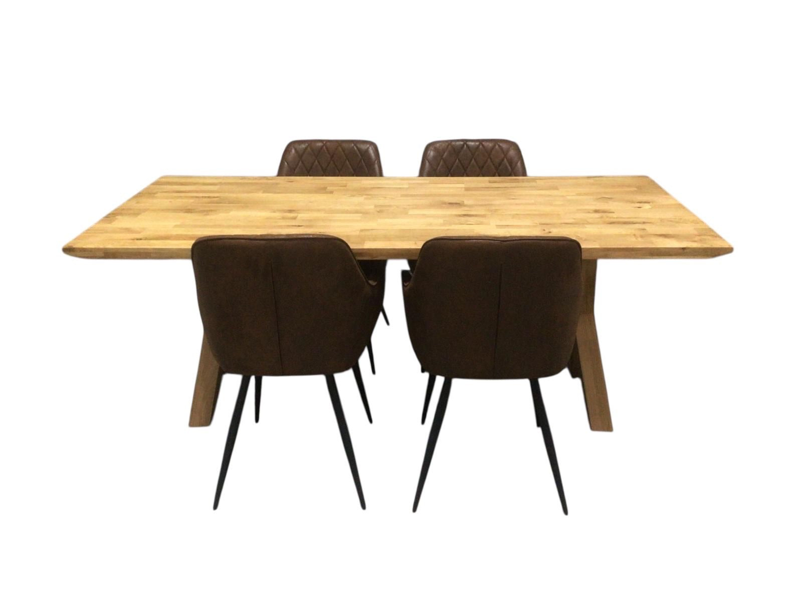 Oakdale 2m Solid Oak Dining Set