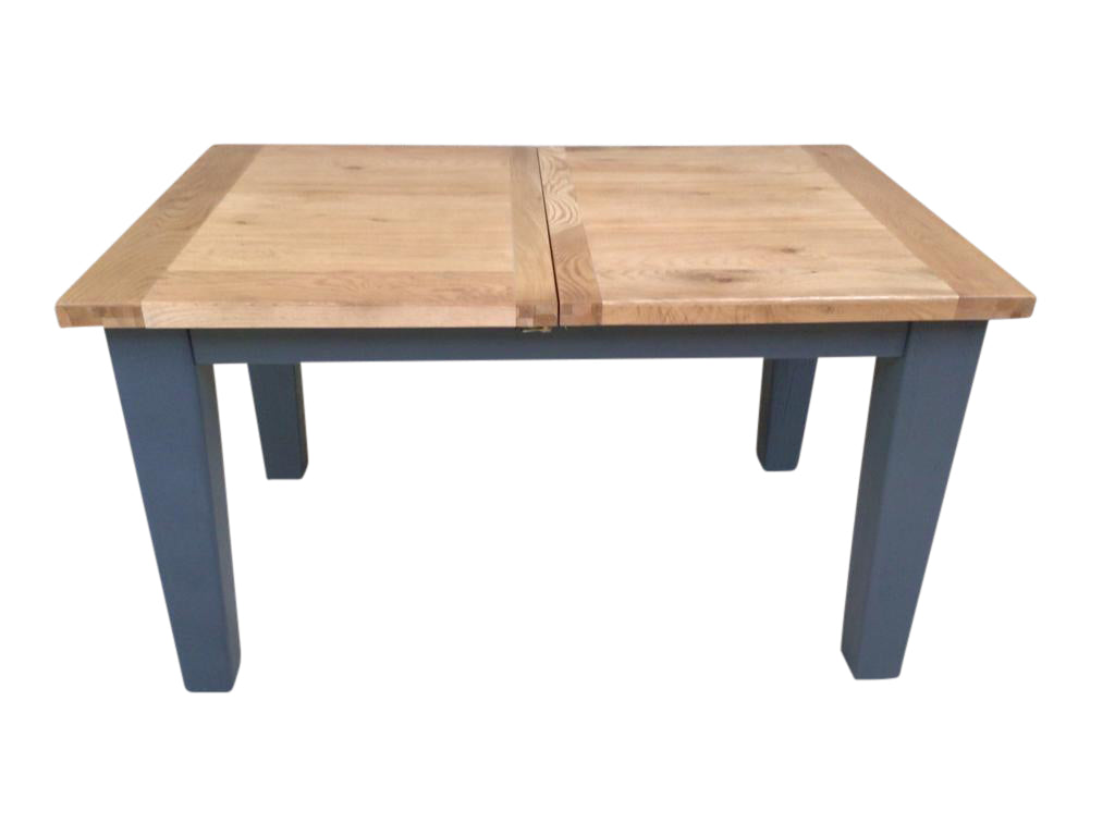 Calgary Oak 1.4m Ext Dining Set painted Night Blue