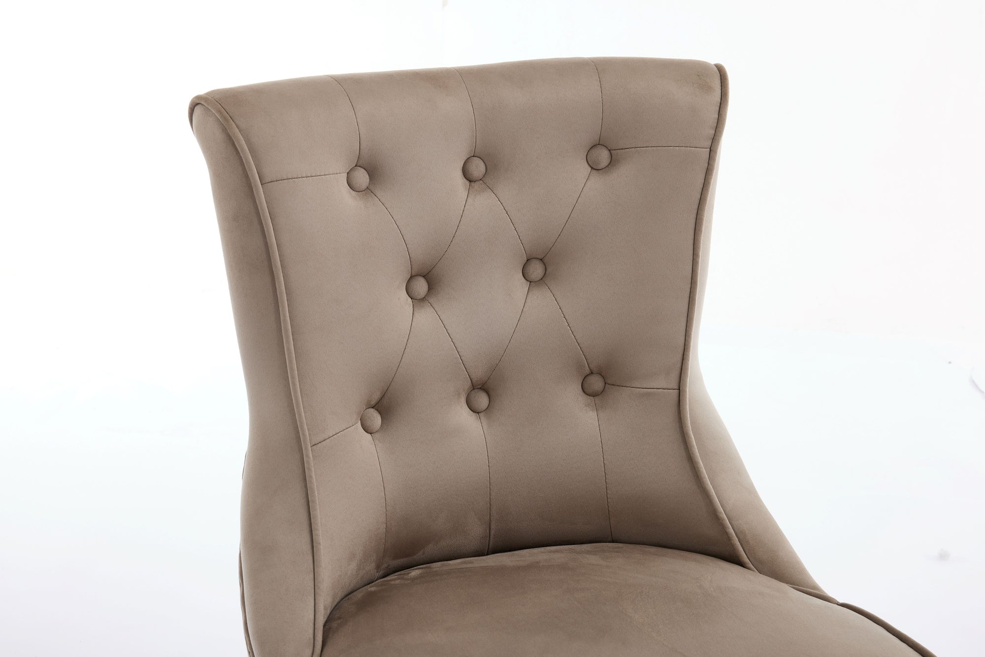 Kingston Taupe Faux Suede Dining Chair