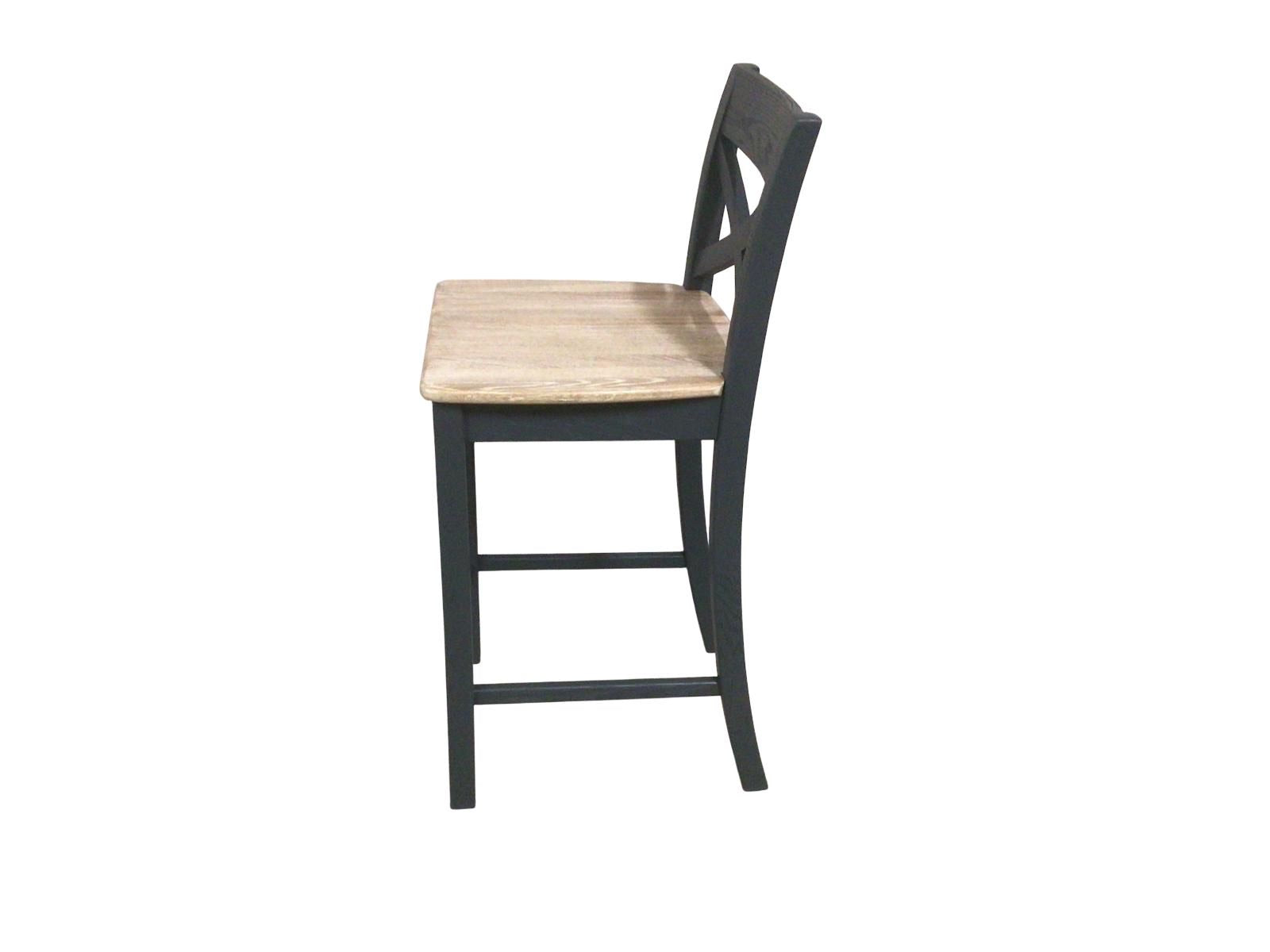 Maximus Oak Bar Stool painted Night Blue with Ciffa Finish