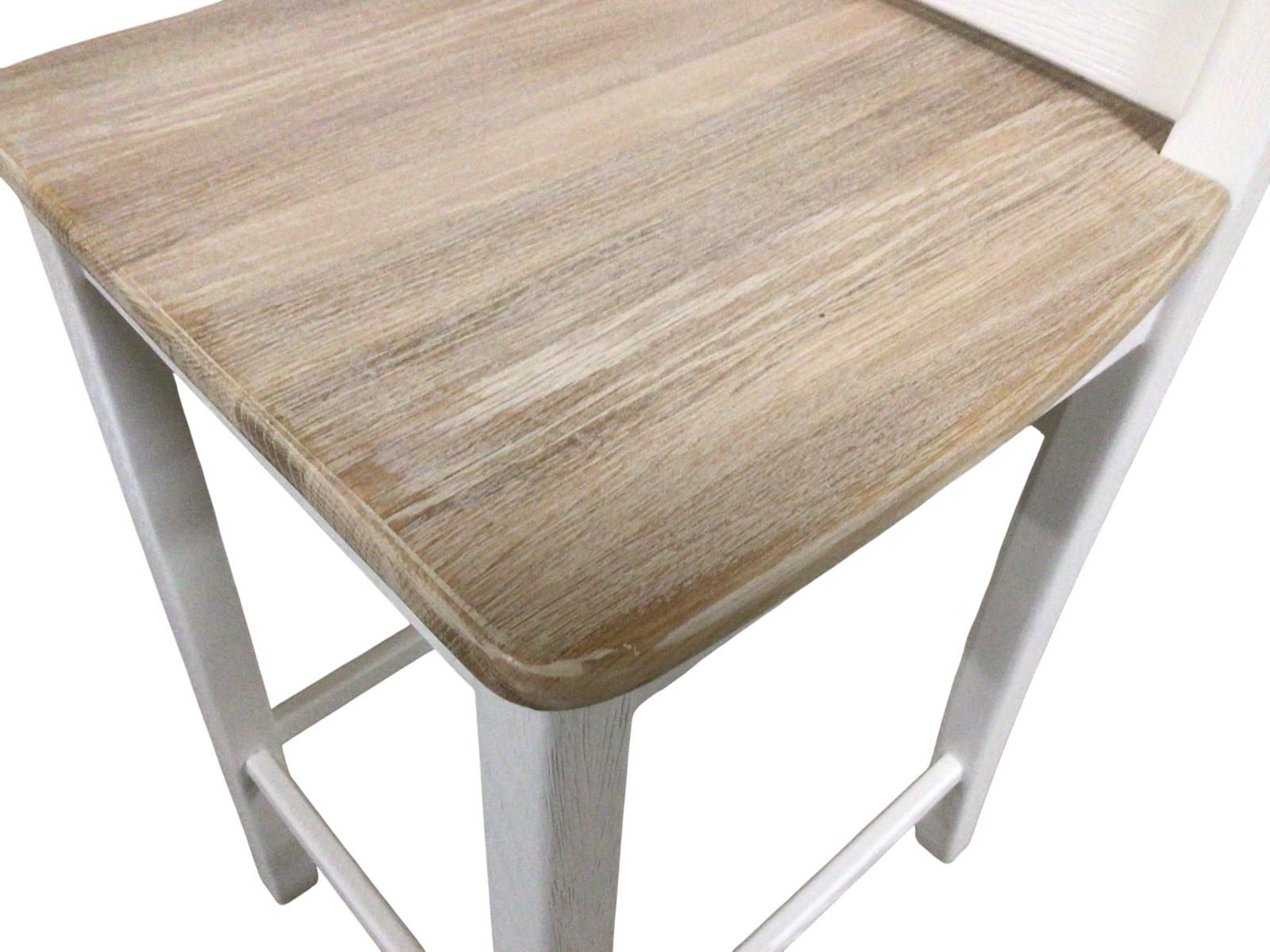 Danube Oak Bar Stool painted Off-White with a Ciffa Finish