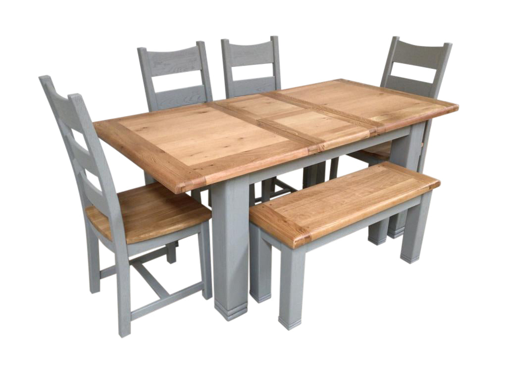 Danube French Grey 1.4m Ext Dining Set