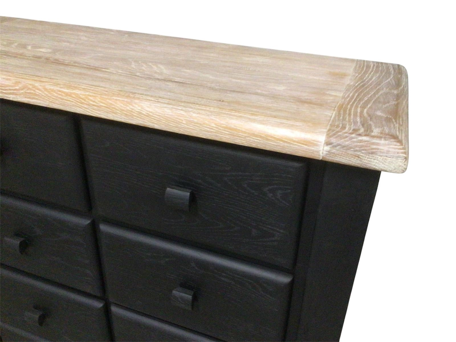 Danube Oak 7 Drawer Chest of Drawers painted Space Grey / Ciffa