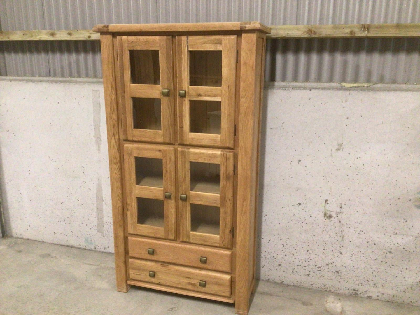 Danube Oak Display Cabinet
