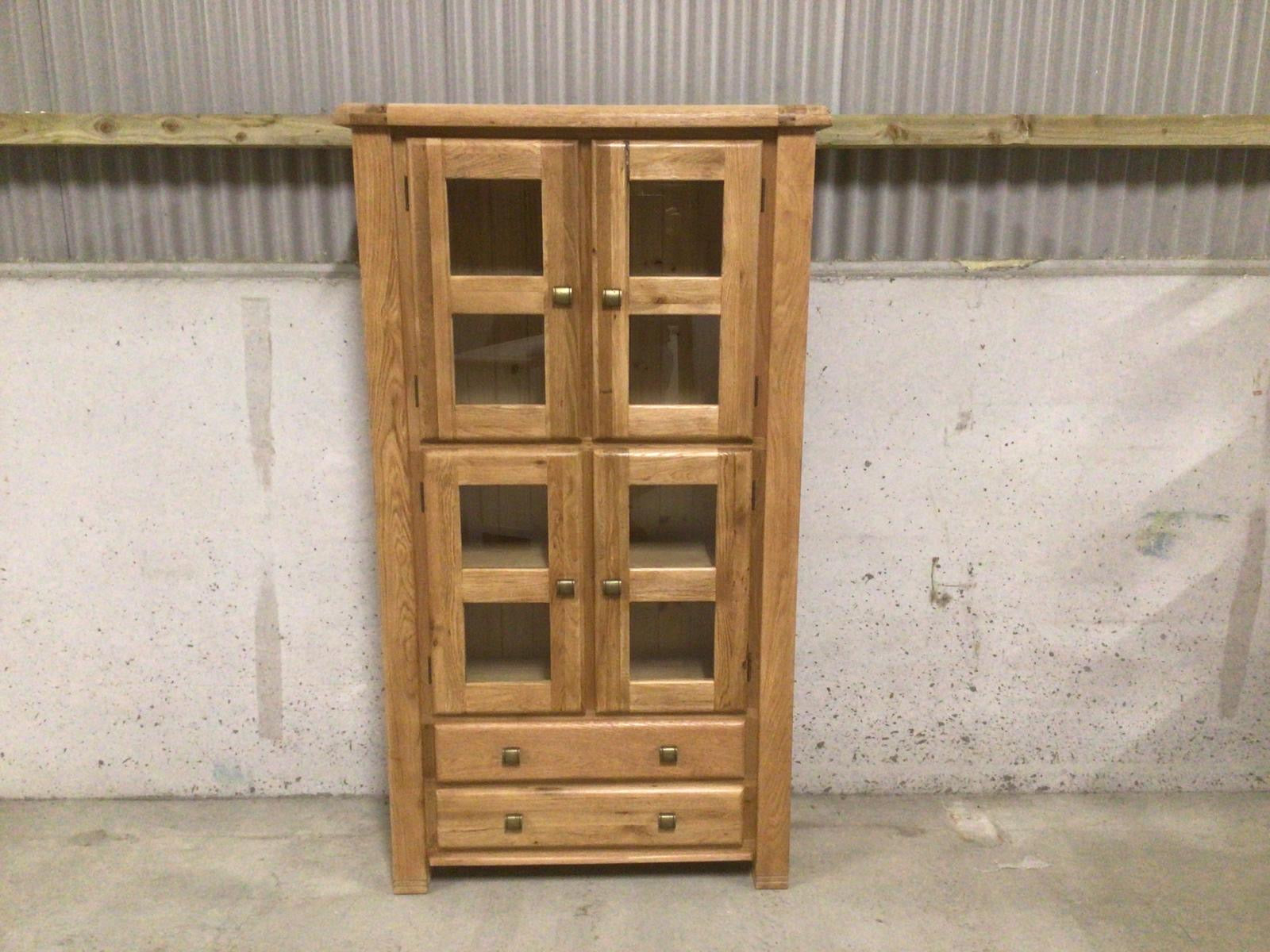 Danube Oak Display Cabinet