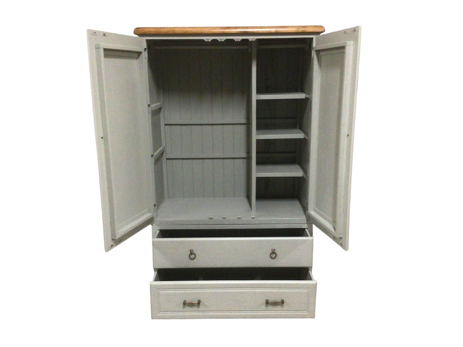 Provence Large Oak Wardrobe painted French Grey
