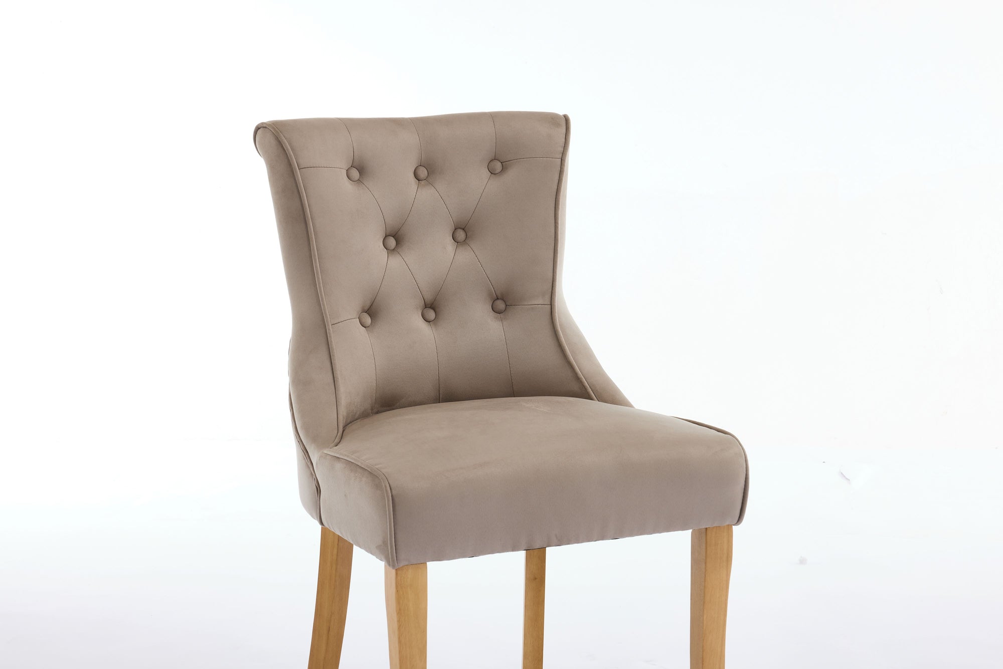 Kingston Taupe Faux Suede Dining Chair
