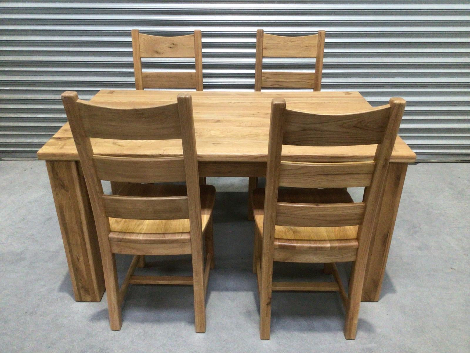 Tommy Solid Oak 1.5m Dining Set - Display Model