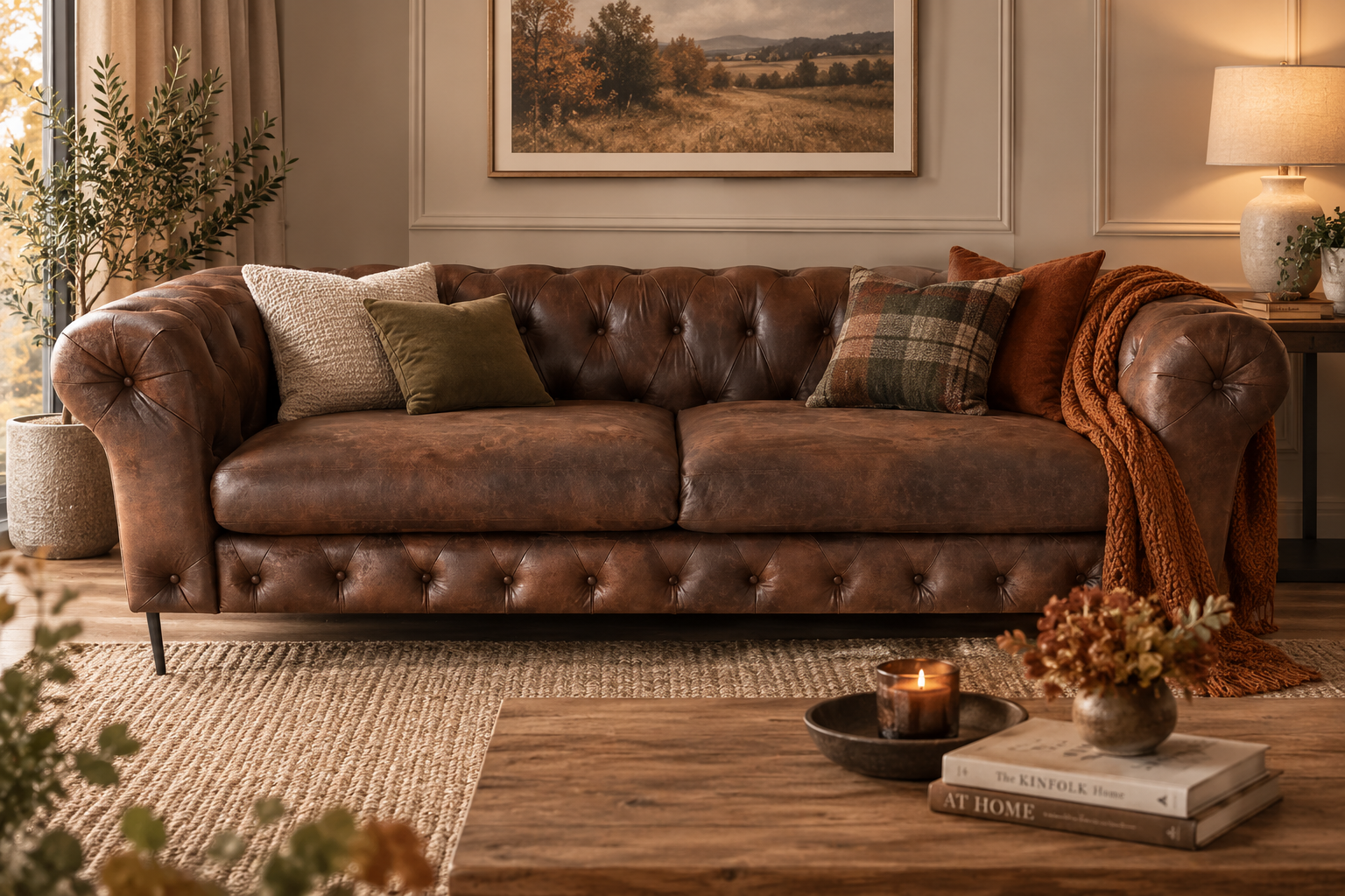 Portland Brown 3 Seater Sofa - PRE-ORDER