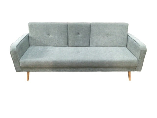 Otto Click Clack Sofa Bed Upholstered in Teal Linen