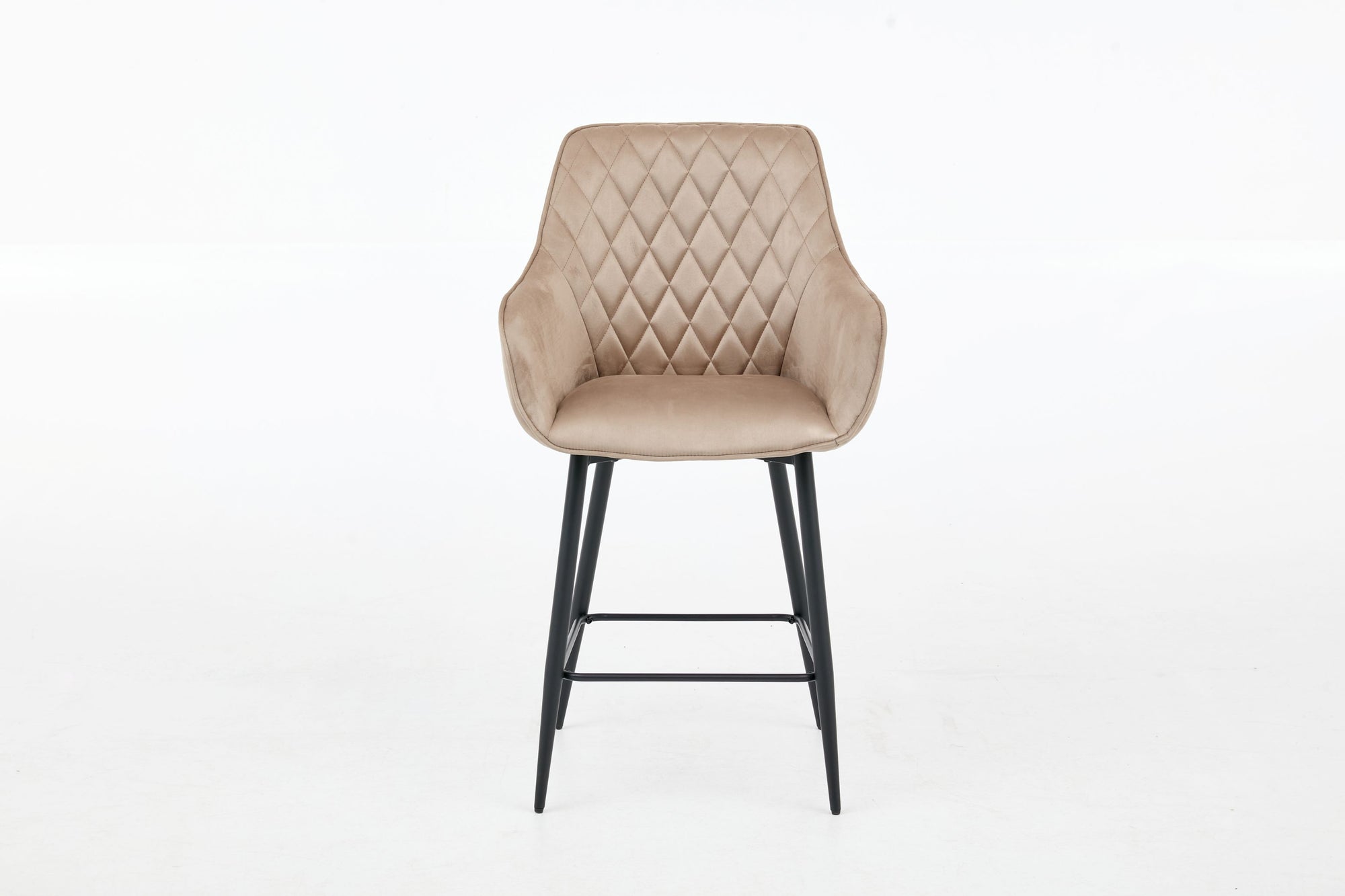 Clover Upholstered Bar Stool - Taupe Faux Suede
