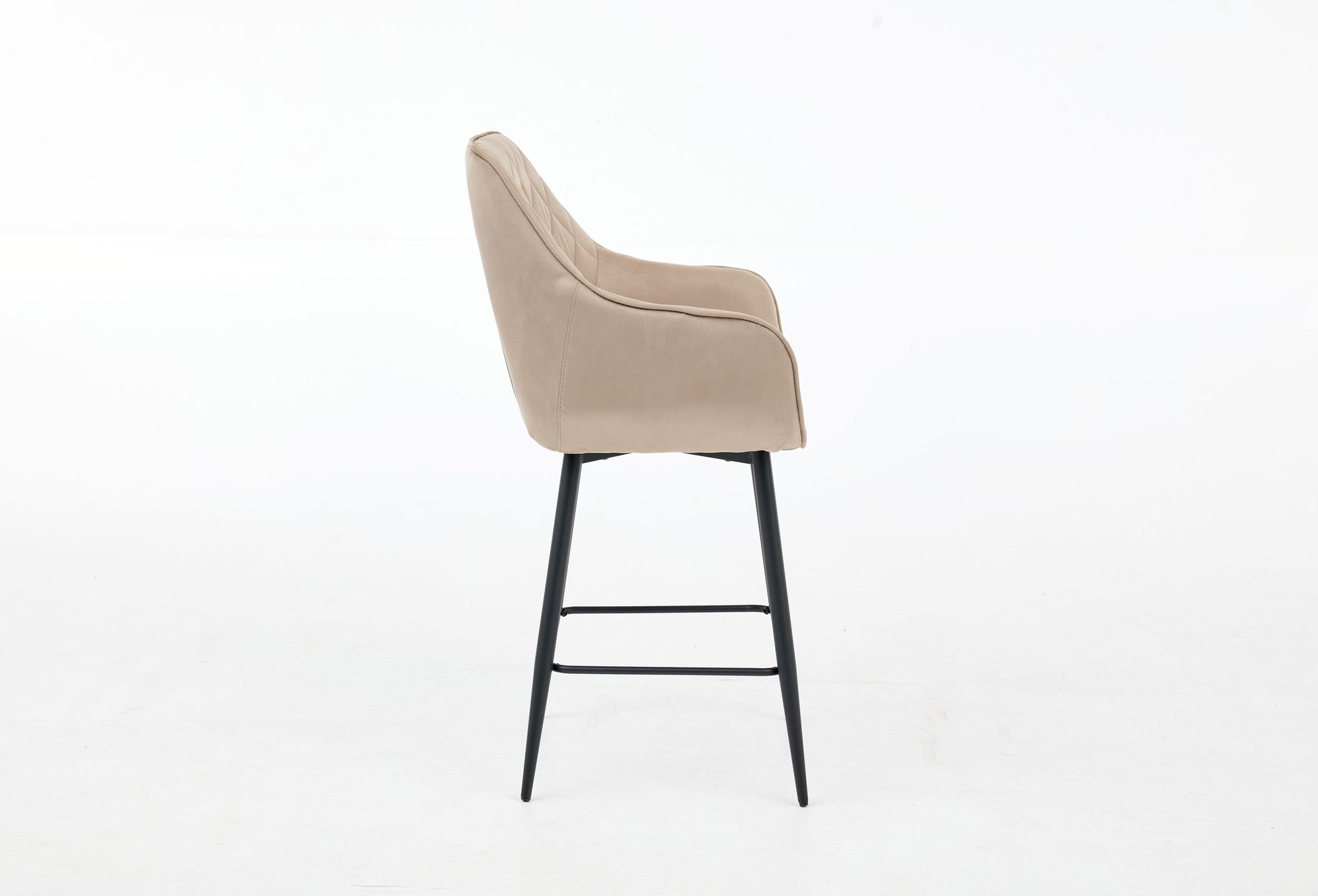 Clover Upholstered Bar Stool - Taupe Faux Suede