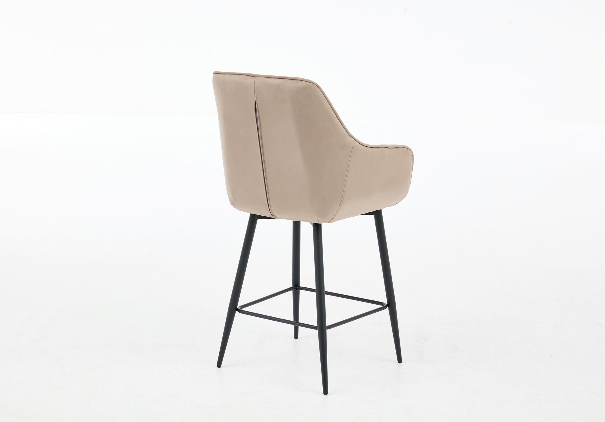 Clover Upholstered Bar Stool - Taupe Faux Suede