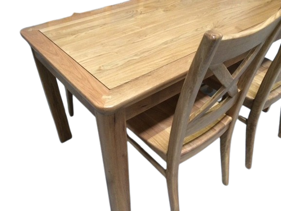 Dakota Solid Oak 1.4m Fixed Top Dining Set