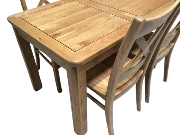 Dakota Solid Oak 1.3m Ext Dining Set
