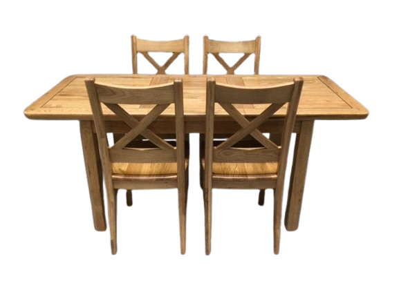Dakota Solid Oak 1.3m Ext Dining Set