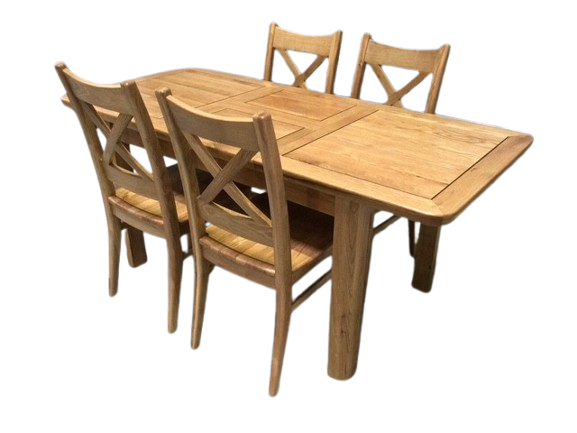 Dakota Solid Oak 1.3m Ext Dining Set