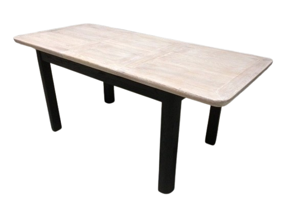 Dakota Solid Oak 1.3m Ext Dining Table - Painted Black with a Ciffa Finish
